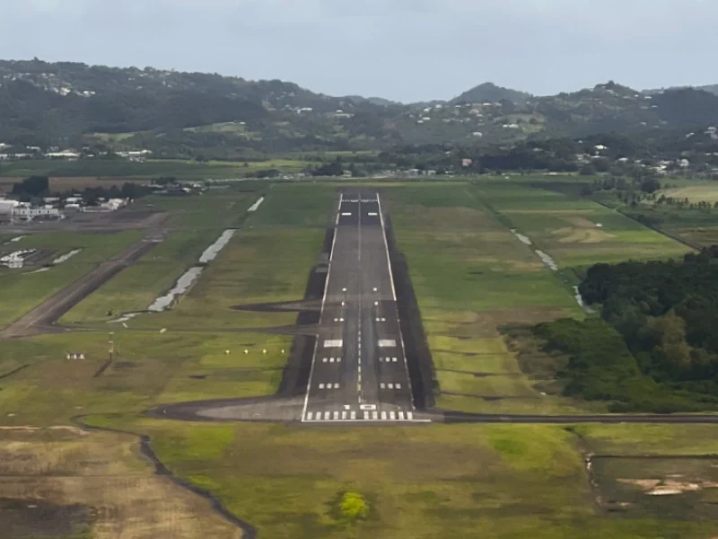 Piste d'atterrissage de l'aéroport de Martinique